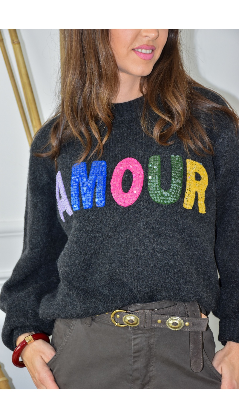 OLIVIA MODA AMOUR NOIR PULL FEMME