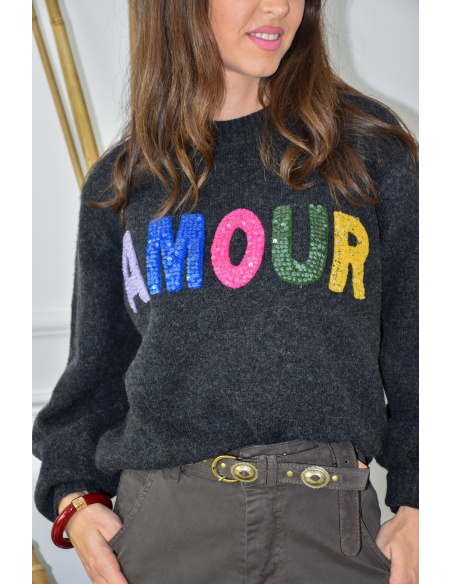 OLIVIA MODA AMOUR NOIR PULL FEMME