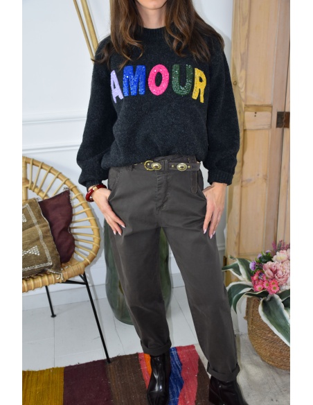 OLIVIA MODA AMOUR NOIR PULL FEMME