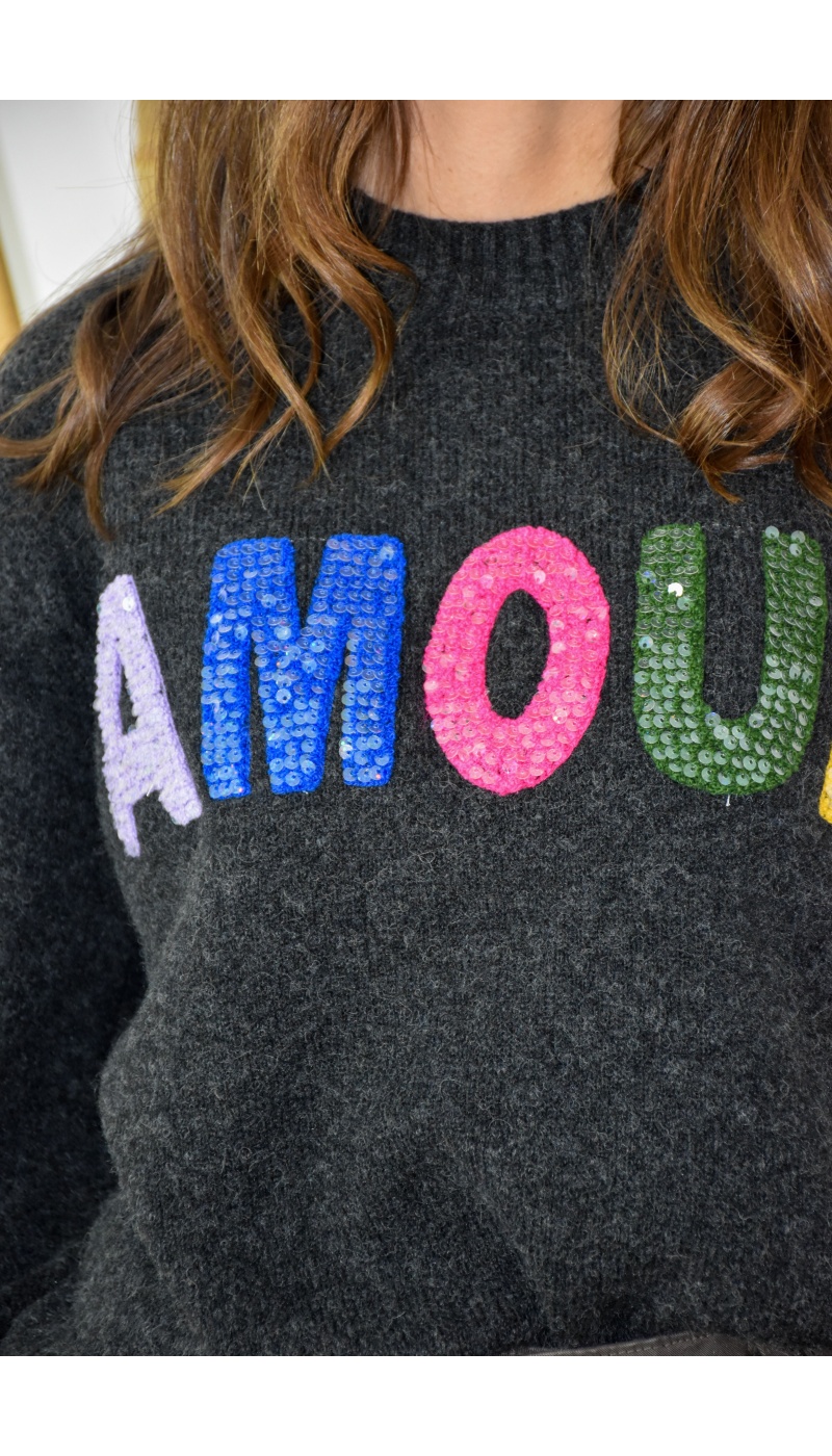 OLIVIA MODA AMOUR NOIR PULL FEMME