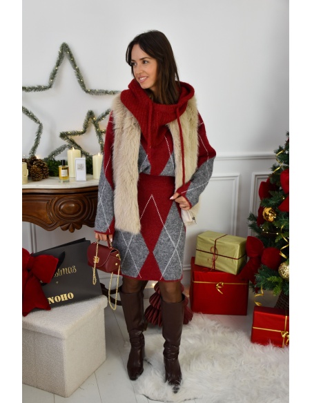 Ensemble Carreaux Bordeaux JUDITH