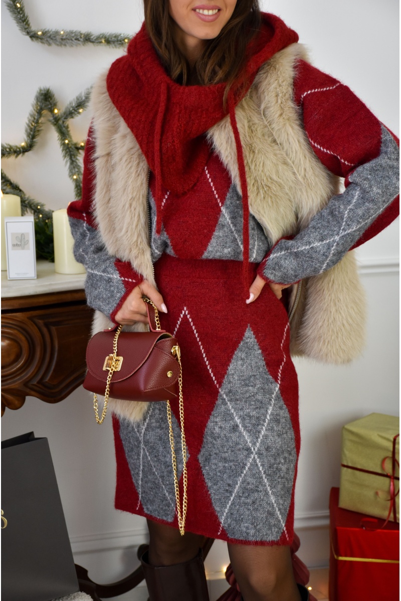 Ensemble Carreaux Bordeaux JUDITH 2