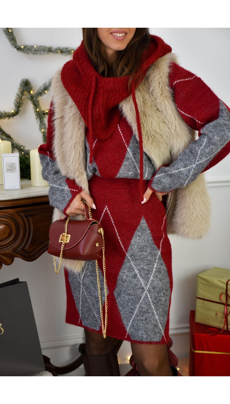 Ensemble Carreaux Bordeaux JUDITH