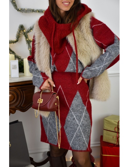 Ensemble Carreaux Bordeaux JUDITH