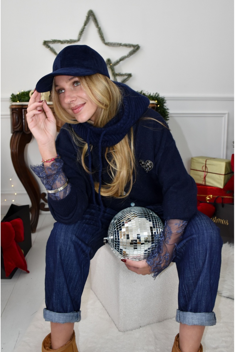 Casquette Velours Marine TALLULA 2