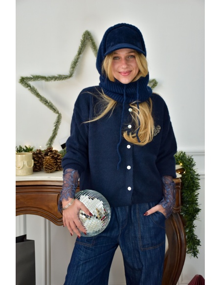 Casquette Velours Marine TALLULA