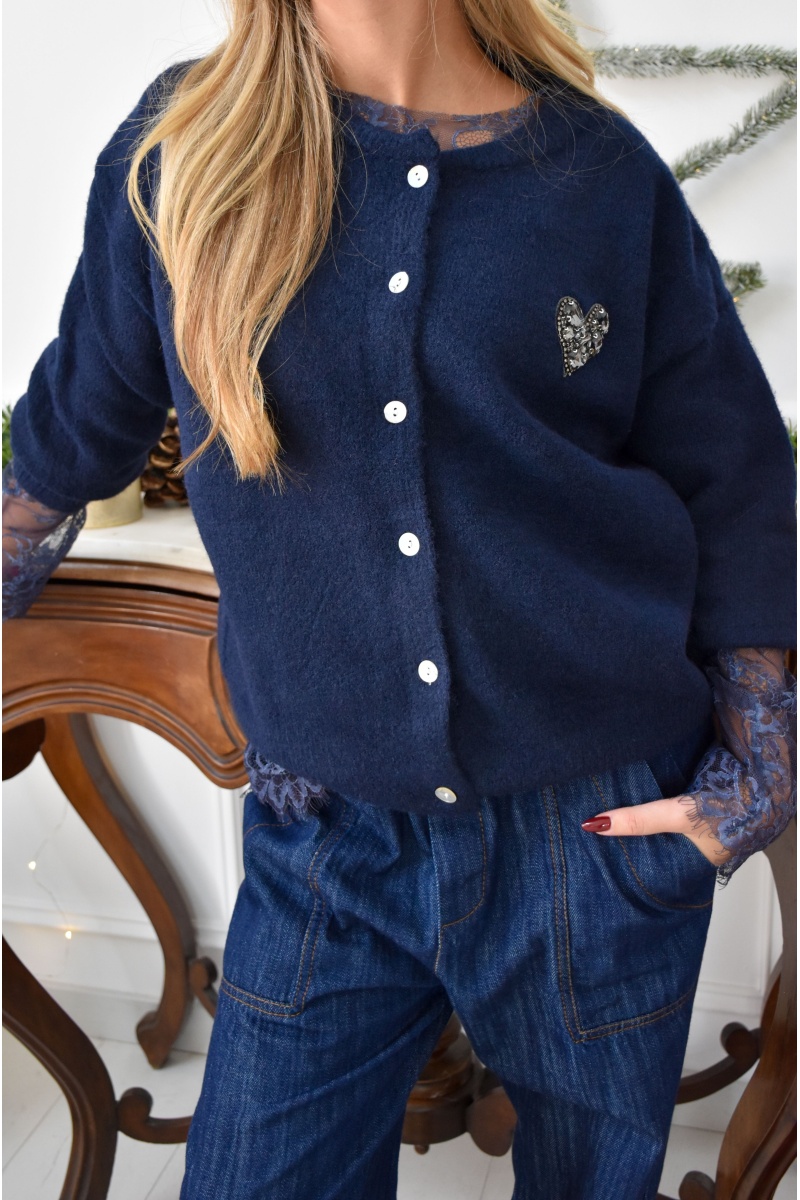 mctex COEUR MARINE GILET FEMME