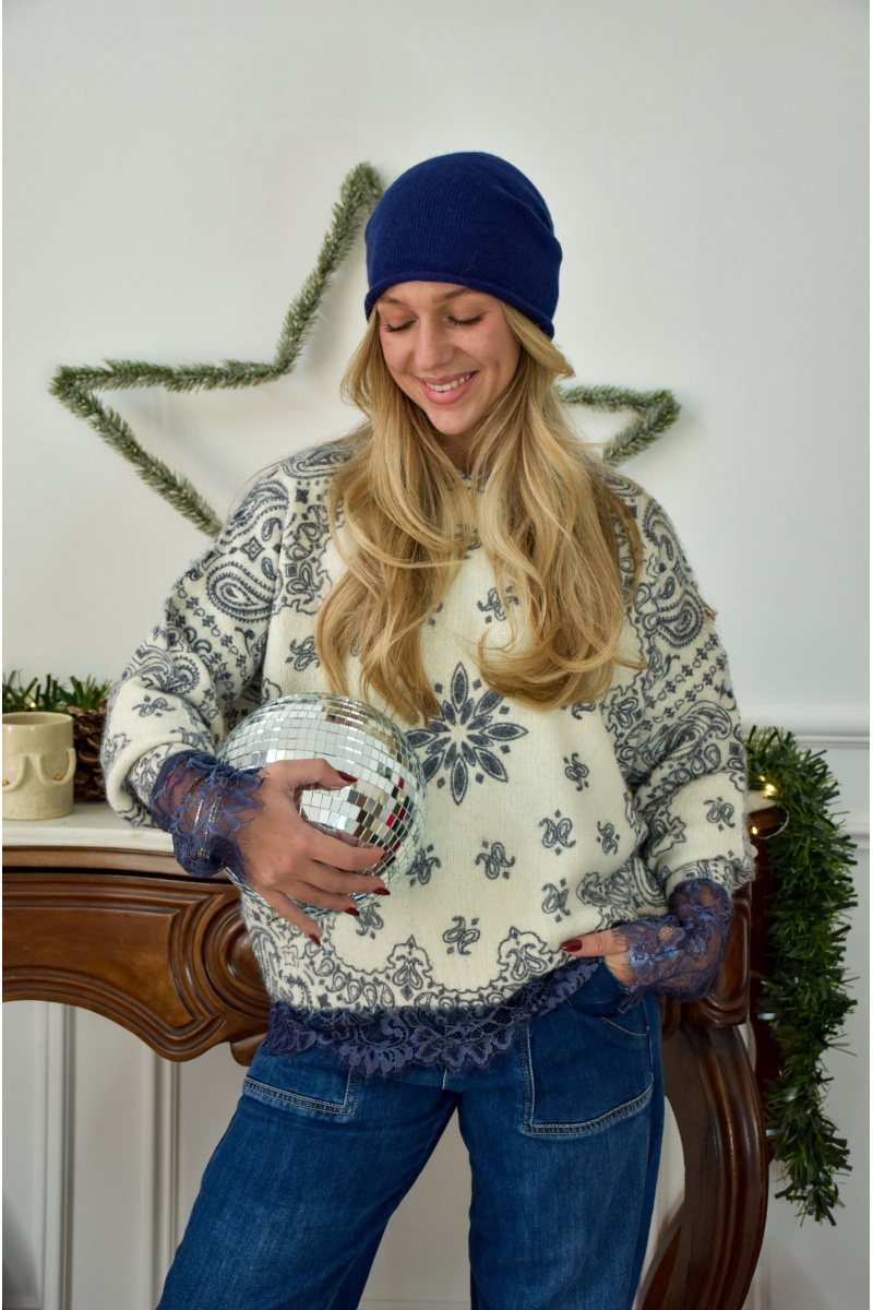 Bonnet Laine Marine ILONA 2