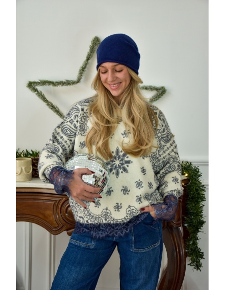 Bonnet Laine Marine ILONA