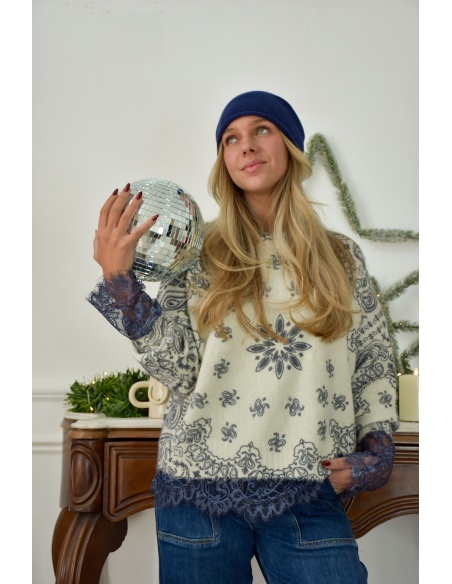 milo s BANDAN BEIGE PULL FEMME