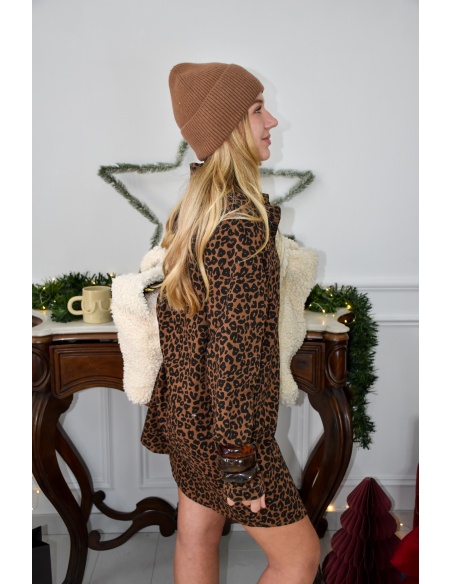 JCZ CHARLIOR LEOPAR MARRON ROBES FEMME