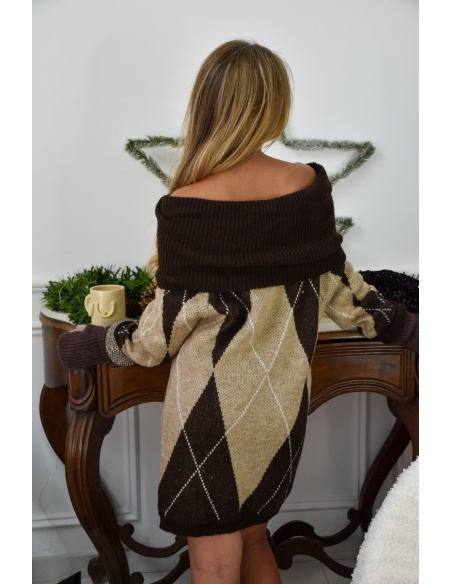 Robe Carreaux Marron DAISY