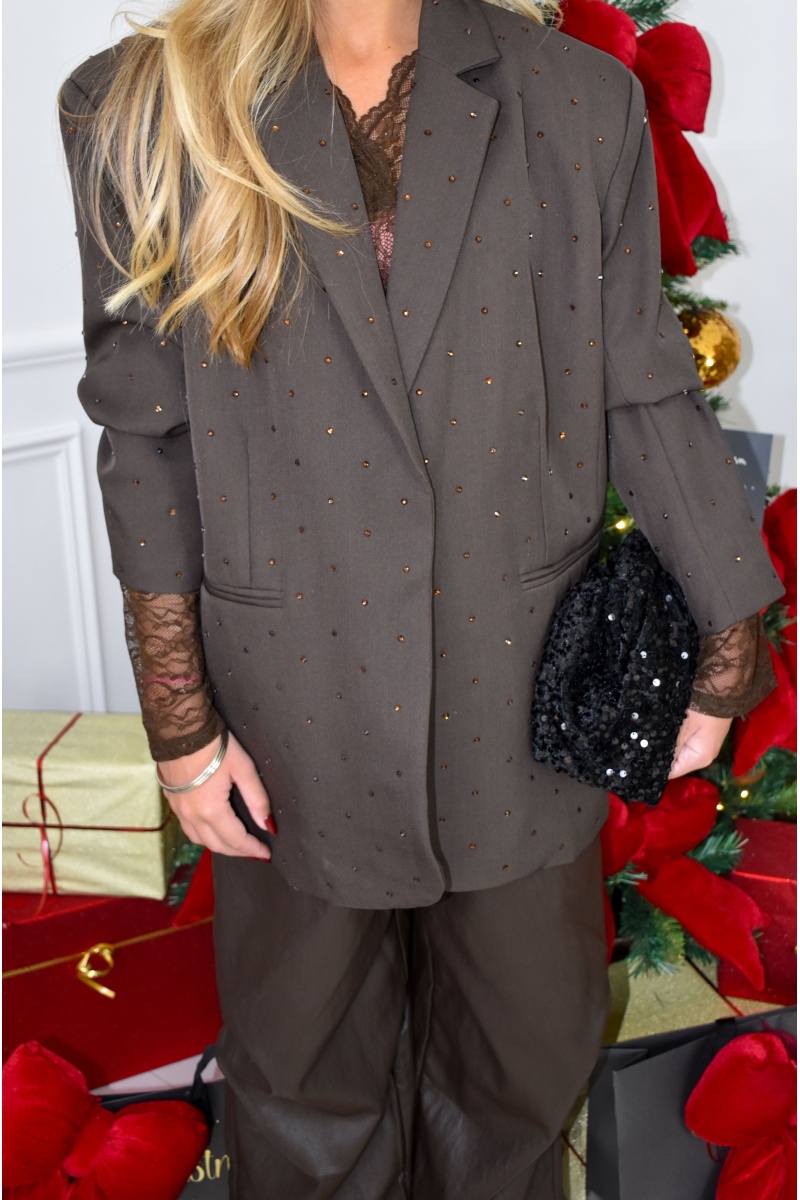 Blazer Strass Marron GALWAY
