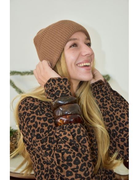 Bonnet Maille Camel ELINA