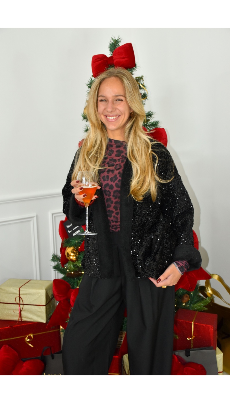 johanna toutoun STRASS NOIR GILET FEMME