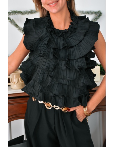 Haut Volants Noir THEA