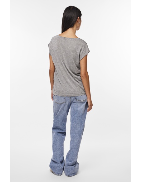 Glänzendes graues T-Shirt PCBILLO PIECES - 3 | TOPS