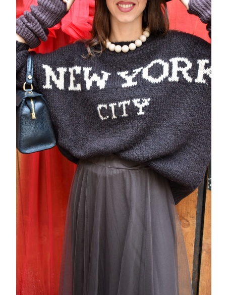 Pull Maille Marron CITY