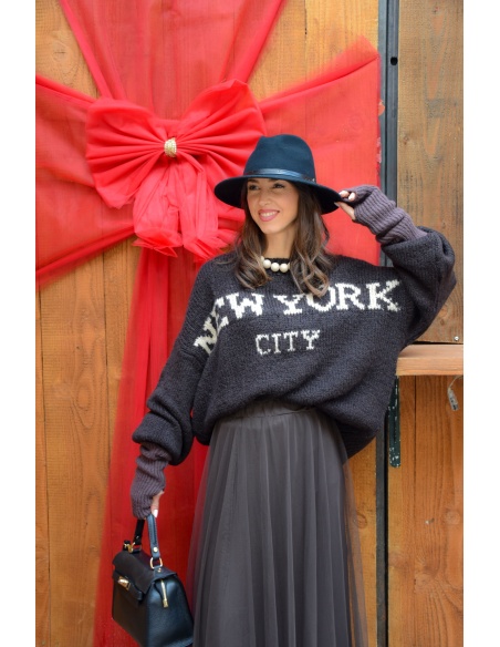 Pull Maille Marron CITY