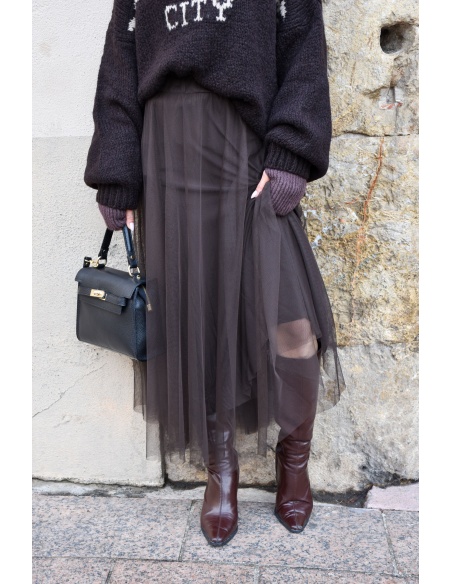 SEE YOU AGAIN SARL AROMA TULLE MARRON JUPES FEMME