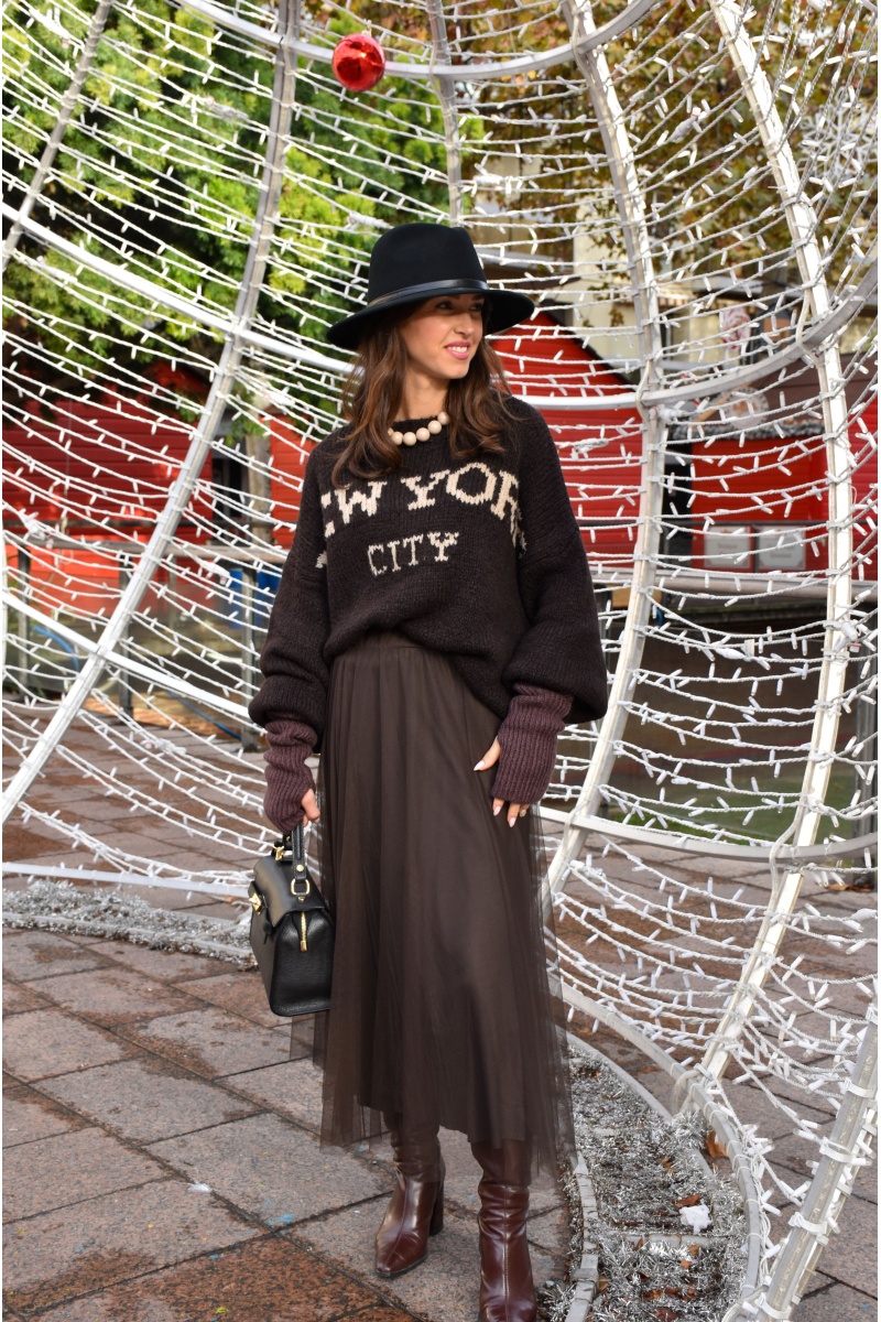 SEE YOU AGAIN SARL AROMA TULLE MARRON JUPES FEMME 2