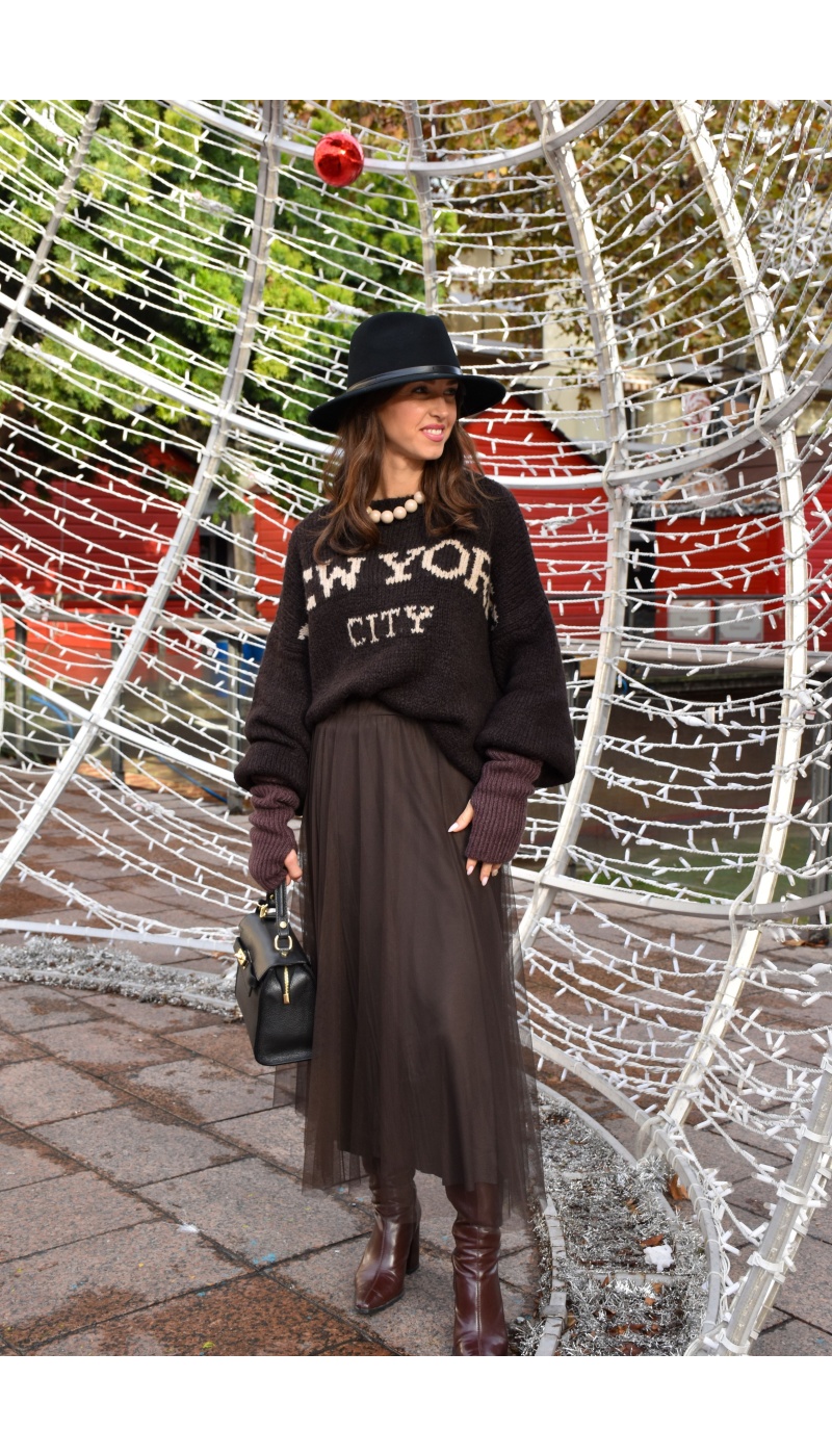 SEE YOU AGAIN SARL AROMA TULLE MARRON JUPES FEMME