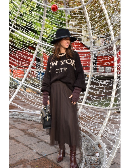 SEE YOU AGAIN SARL AROMA TULLE MARRON JUPES FEMME