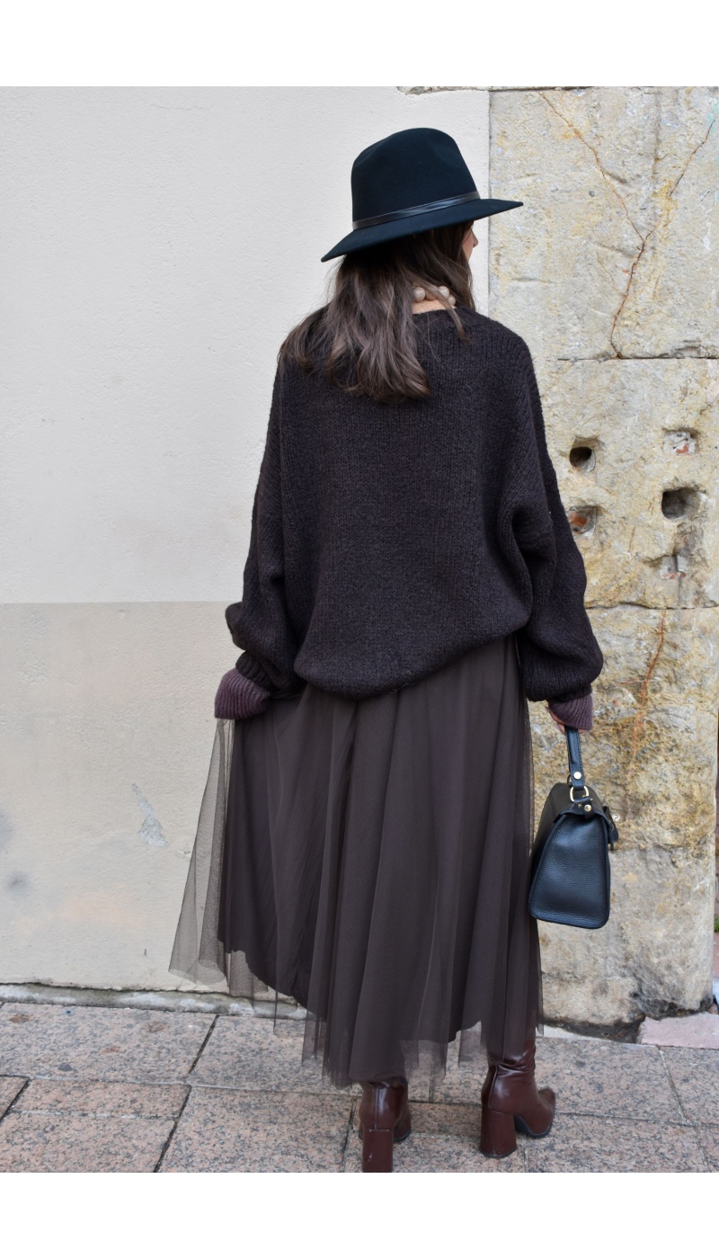 SEE YOU AGAIN SARL AROMA TULLE MARRON JUPES FEMME