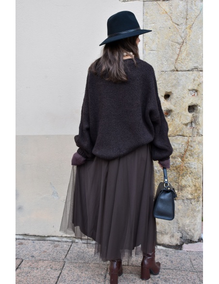 SEE YOU AGAIN SARL AROMA TULLE MARRON JUPES FEMME