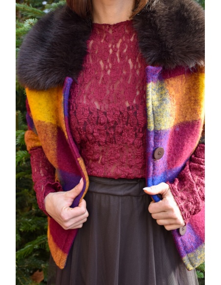 Haut Dentelle Bordeaux SUZANE