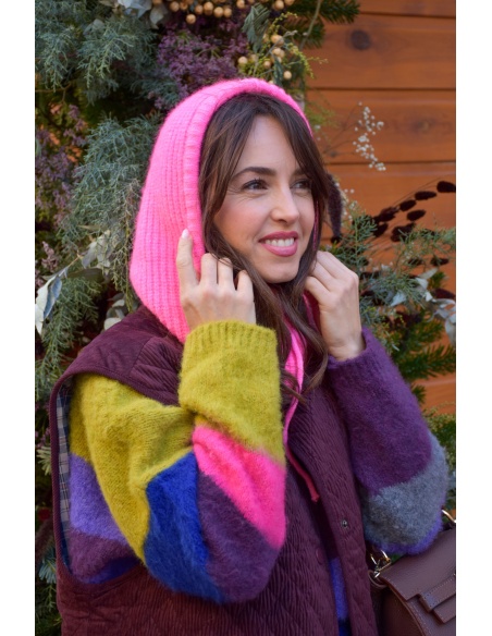 Cagoule Laine Rose ANTARES