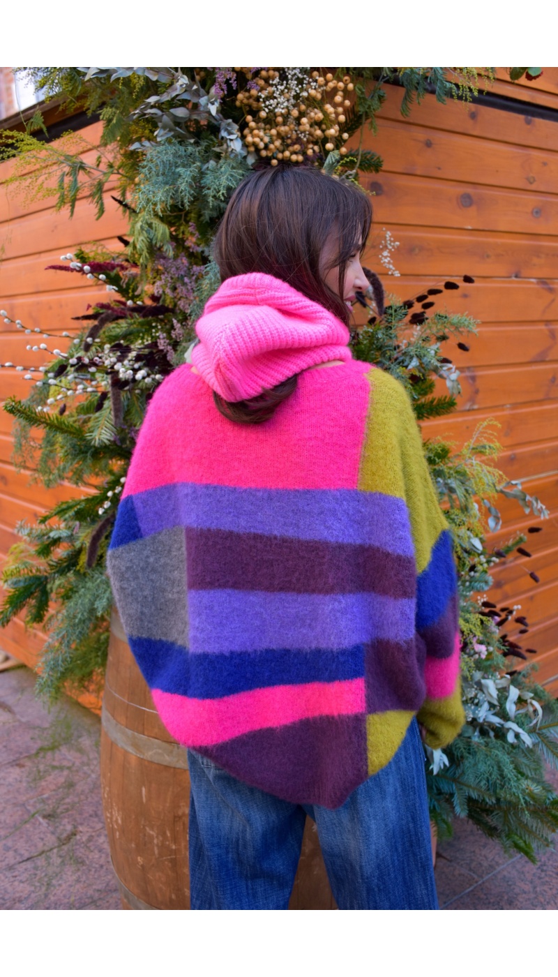 Cagoule Laine Rose ANTARES