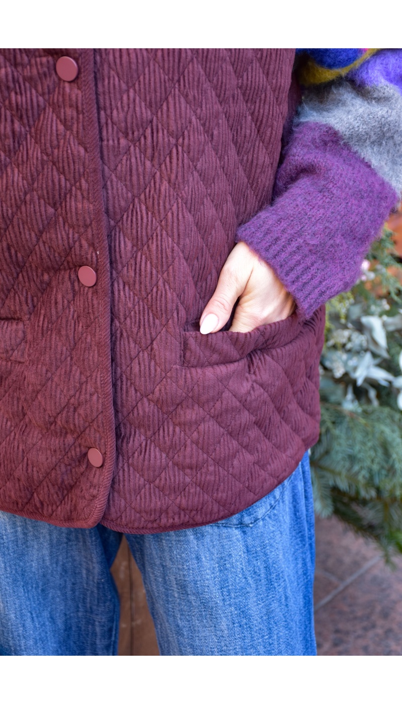 Veste Velours Bordeaux EDITH