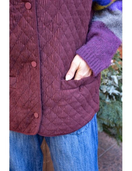 Veste Velours Bordeaux EDITH