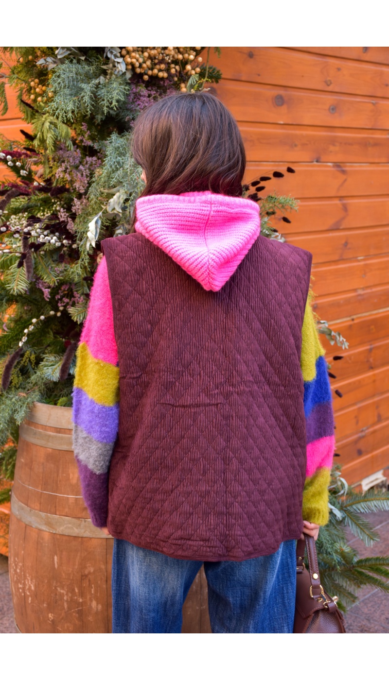 Veste Velours Bordeaux EDITH