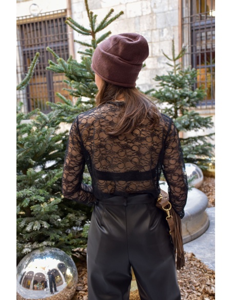 Haut Dentelle Noir HORTENSE