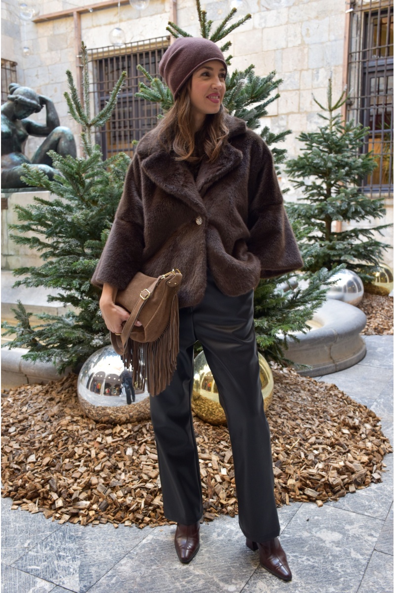 Pantalon Simili Noir LIVIA