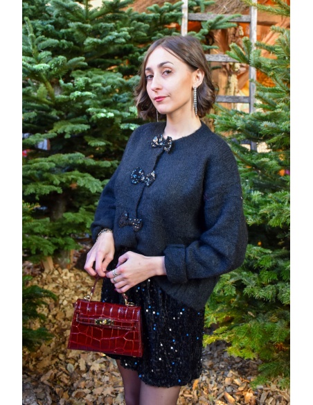 Sac Croco Bordeaux OLYMPE