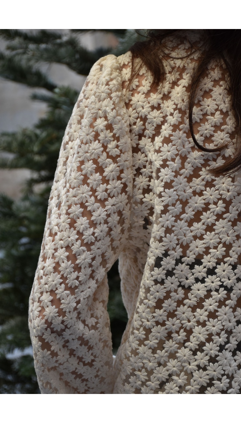 Chemisier Dentelle Ecru LOLITA