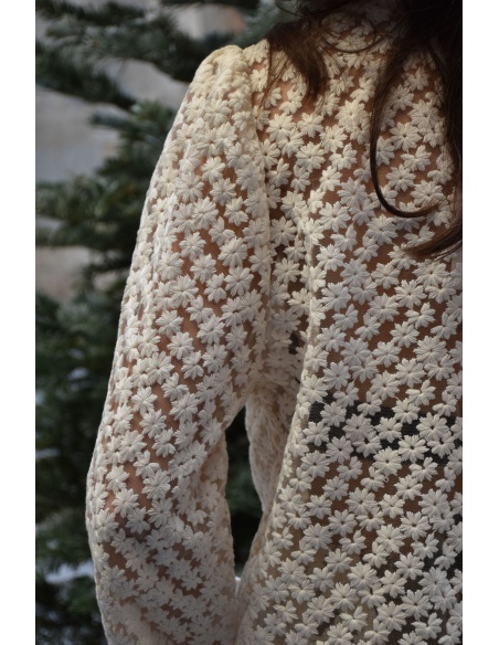Chemisier Dentelle Ecru LOLITA