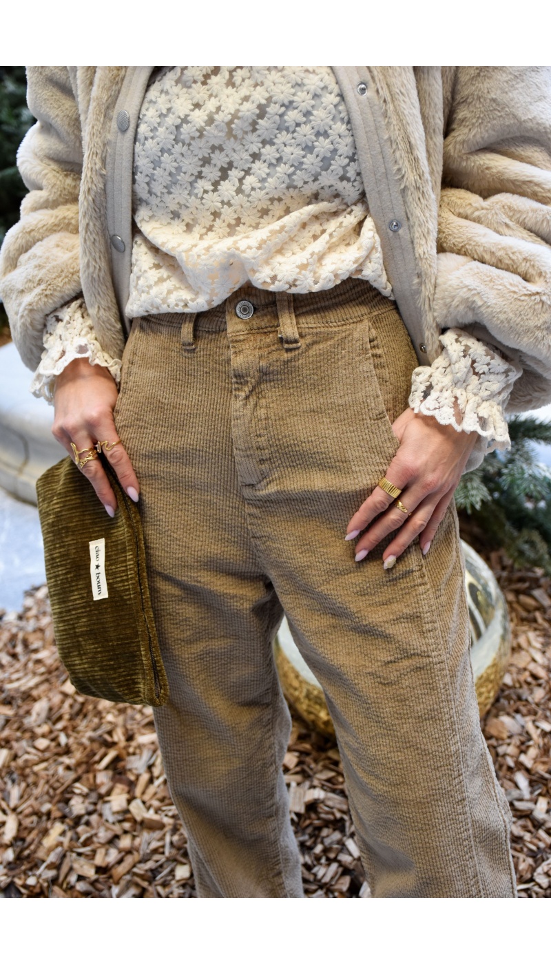 new2000  BEIGE PANTALON FEMME