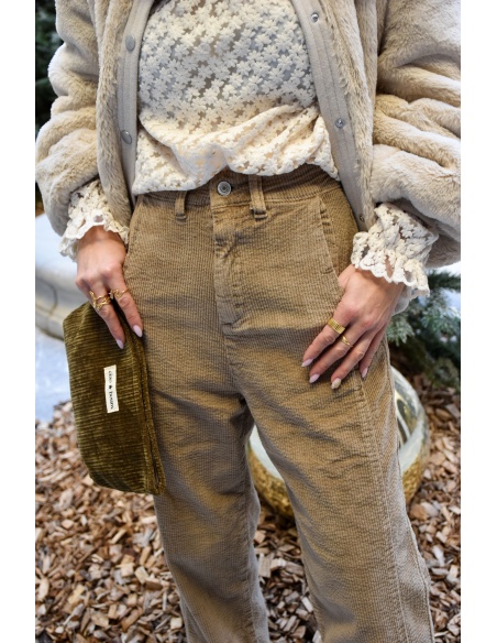 Pantalon Velours Beige ROSALIE