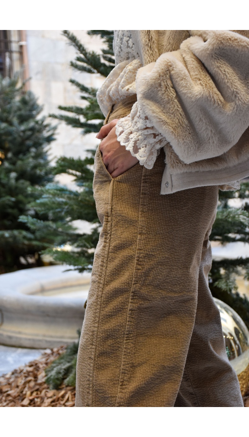 new2000  BEIGE PANTALON FEMME