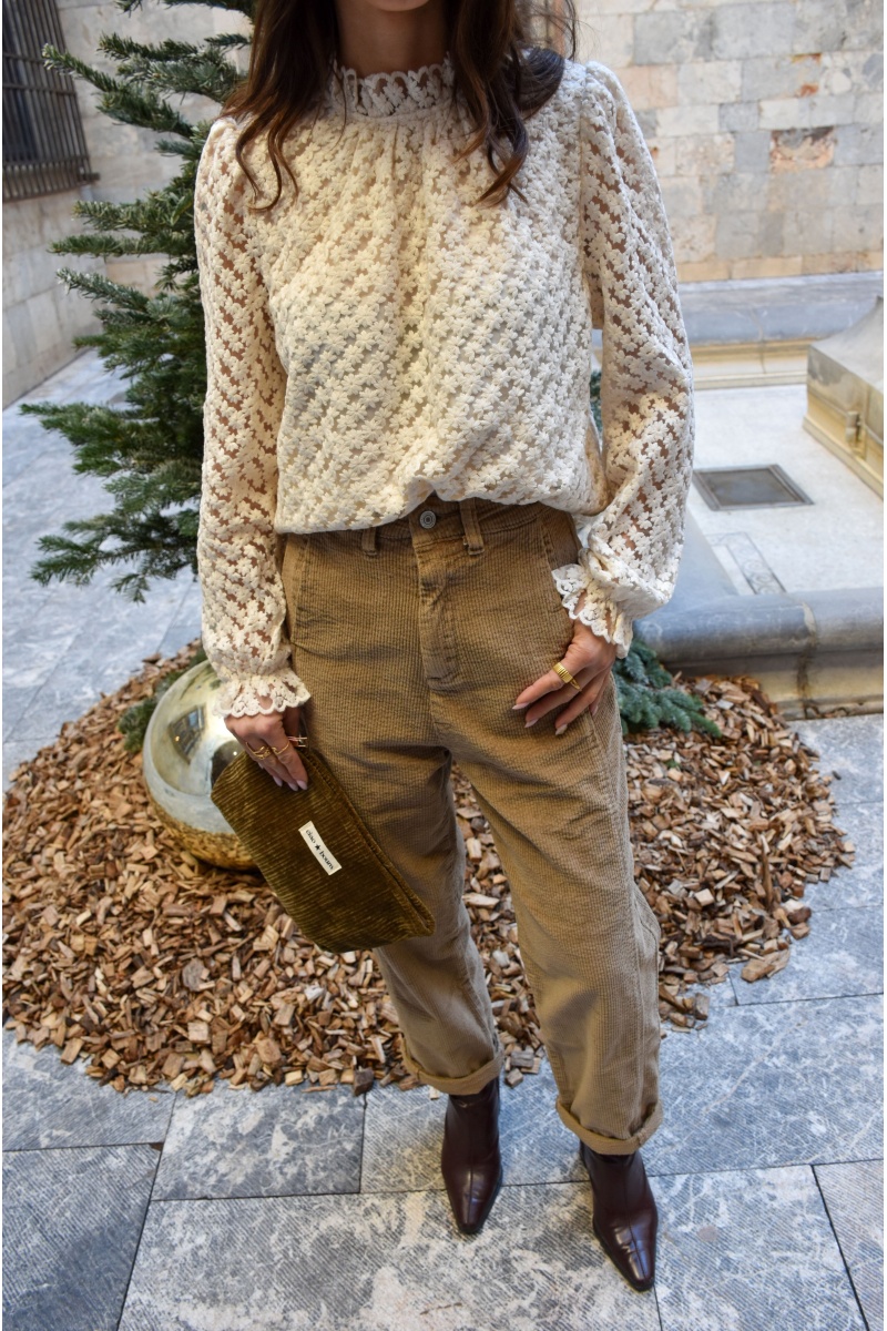 new2000  BEIGE PANTALON FEMME 2