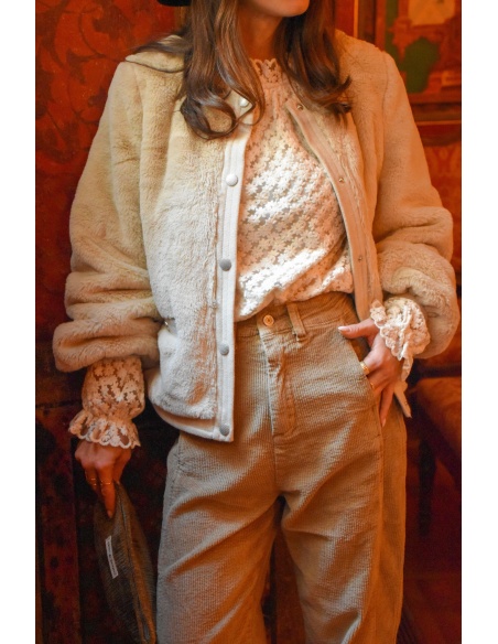 Chaqueta de piel beige VMSCARLET Vero Moda - 2 | TOPS