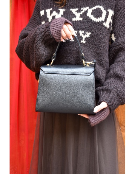 Sac Cuir Noir ELISA