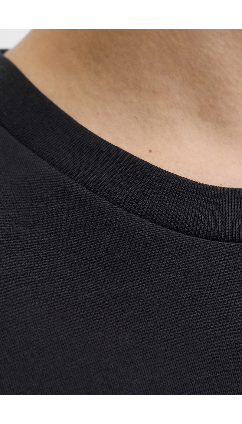 JACKandJONES ASPHAL BLACK T-SHIRTS MC
