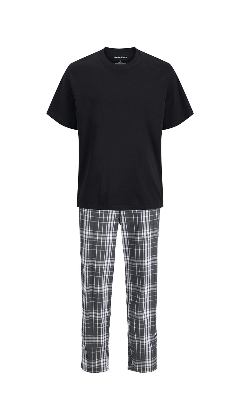 JACKandJONES ASPHAL BLACK T-SHIRTS MC