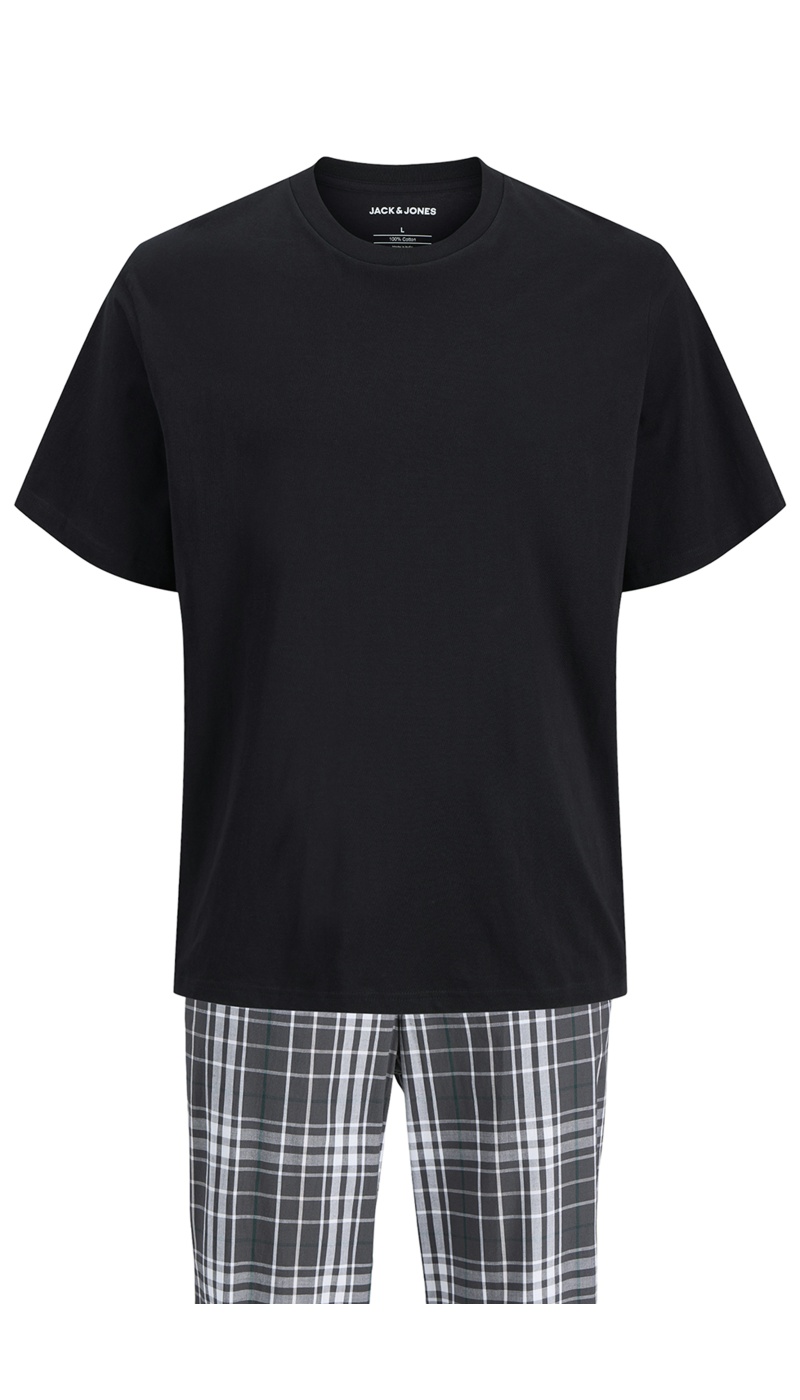 JACKandJONES ASPHAL BLACK T-SHIRTS MC