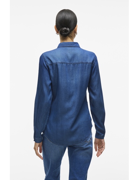 VILA A/S DARKBL UEDENI CHEMISES ML